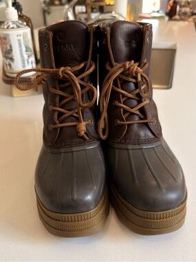 SPERRY Saltwater 2.0 Duck Boot Dark Brown Womens 10 EU 39